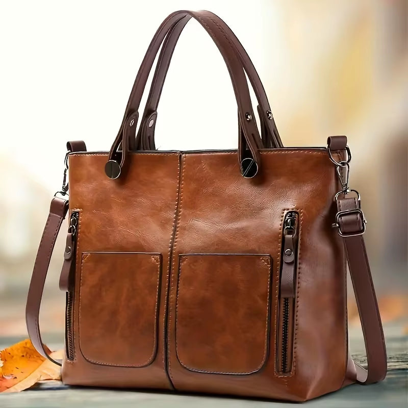 Women'S Bag Fashion Classical Style Crossbody Retro PU Leather Shoulder and Purse Casual Bag Daily